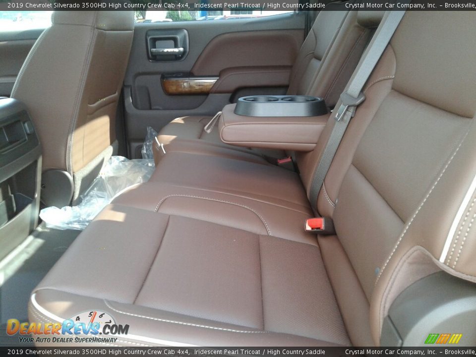 Rear Seat of 2019 Chevrolet Silverado 3500HD High Country Crew Cab 4x4 Photo #10