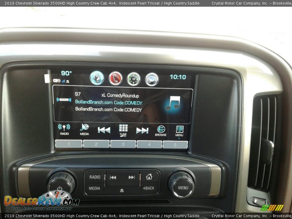 2019 Chevrolet Silverado 3500HD High Country Crew Cab 4x4 Iridescent Pearl Tricoat / High Country Saddle Photo #15