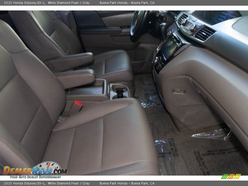 2015 Honda Odyssey EX-L White Diamond Pearl / Gray Photo #24