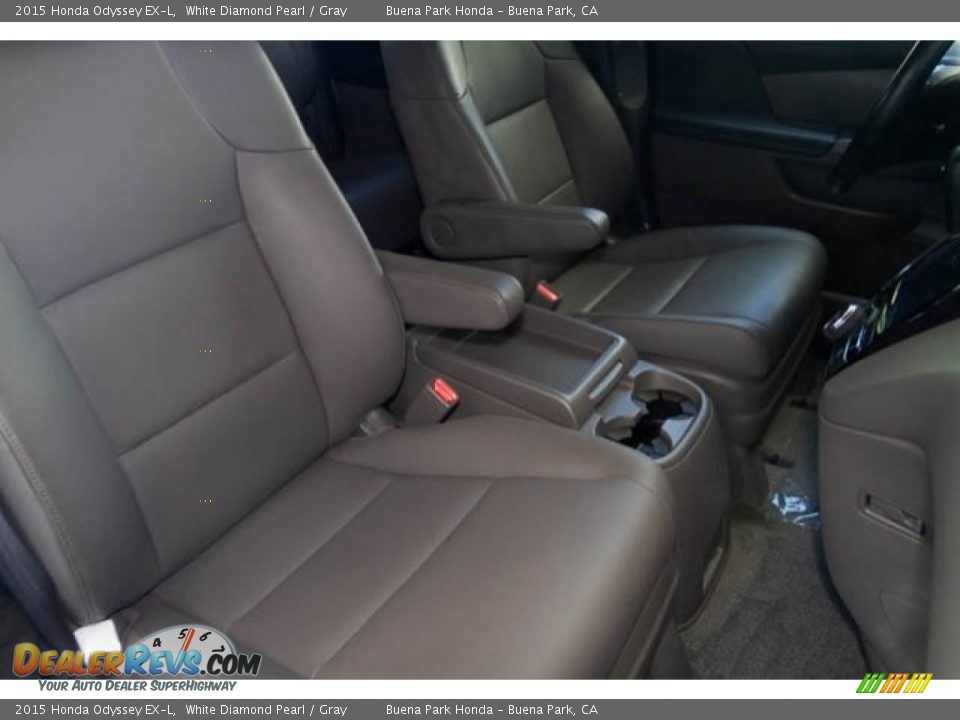 2015 Honda Odyssey EX-L White Diamond Pearl / Gray Photo #25