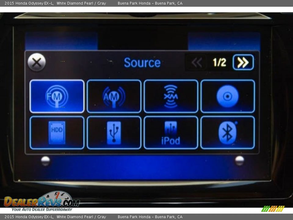 2015 Honda Odyssey EX-L White Diamond Pearl / Gray Photo #27