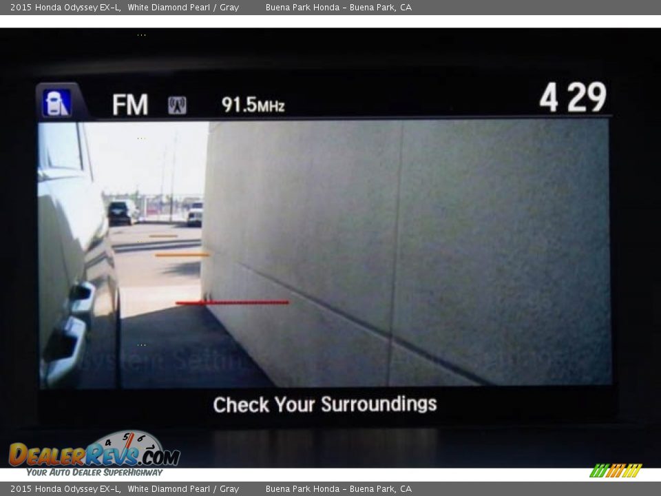 2015 Honda Odyssey EX-L White Diamond Pearl / Gray Photo #29