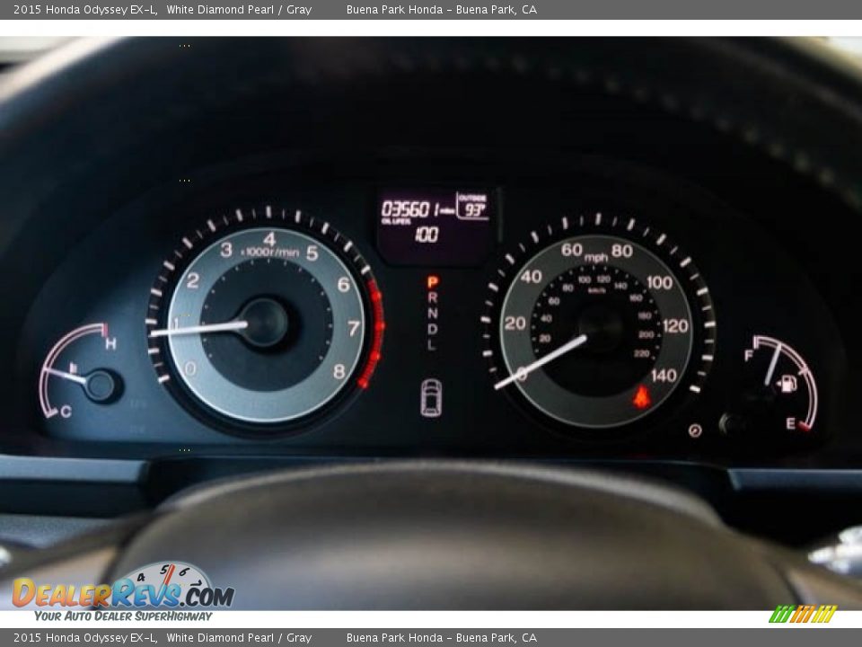 2015 Honda Odyssey EX-L White Diamond Pearl / Gray Photo #30