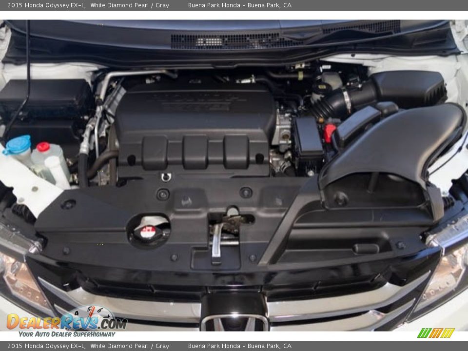 2015 Honda Odyssey EX-L White Diamond Pearl / Gray Photo #34