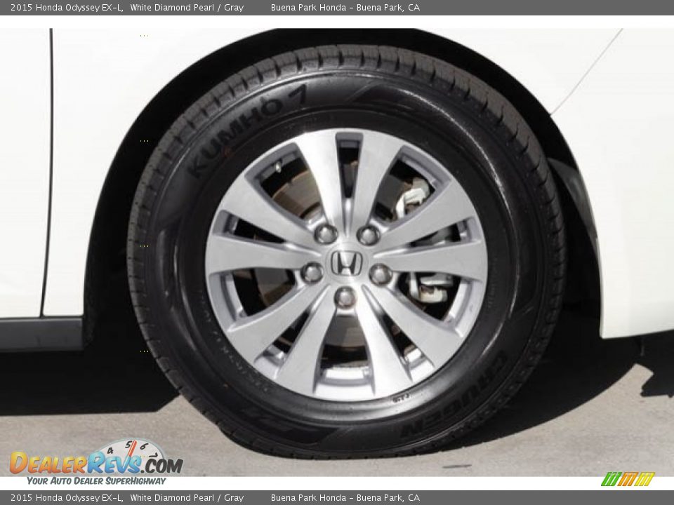 2015 Honda Odyssey EX-L White Diamond Pearl / Gray Photo #36
