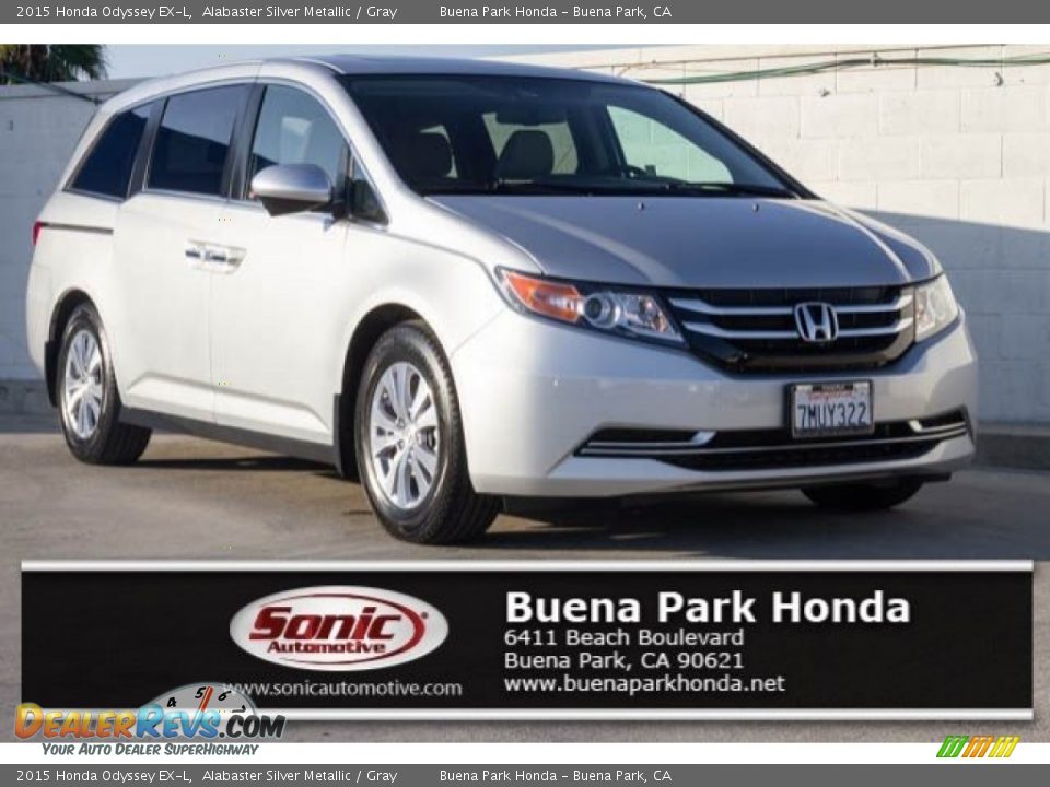 2015 Honda Odyssey EX-L Alabaster Silver Metallic / Gray Photo #1