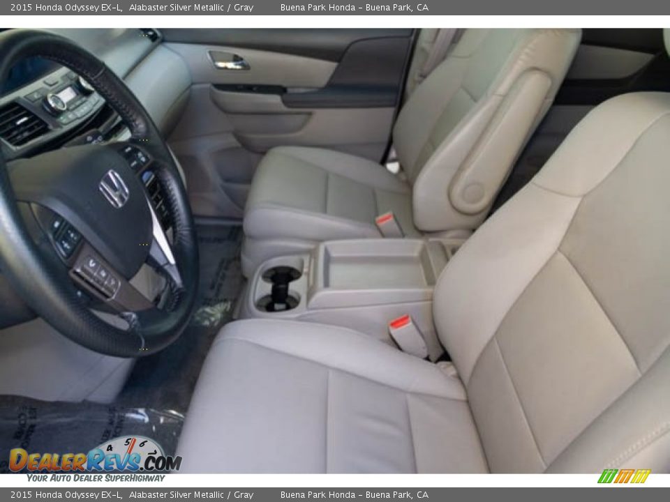 2015 Honda Odyssey EX-L Alabaster Silver Metallic / Gray Photo #3