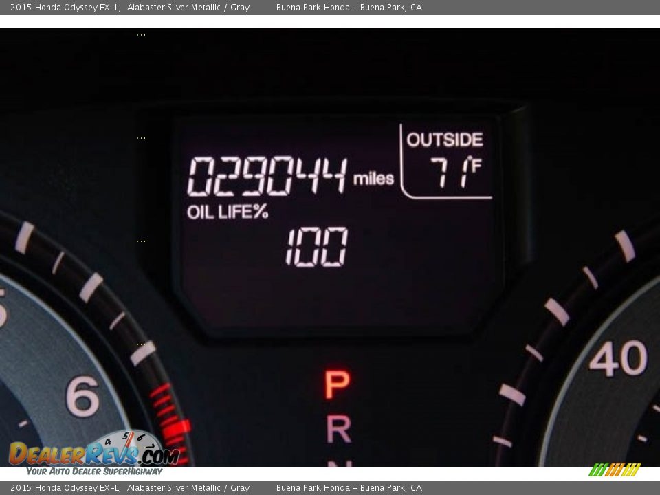 2015 Honda Odyssey EX-L Alabaster Silver Metallic / Gray Photo #6