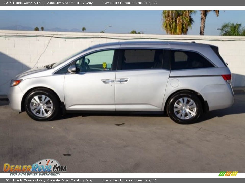 2015 Honda Odyssey EX-L Alabaster Silver Metallic / Gray Photo #13