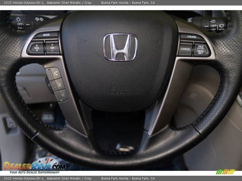 2015 Honda Odyssey EX-L Alabaster Silver Metallic / Gray Photo #14