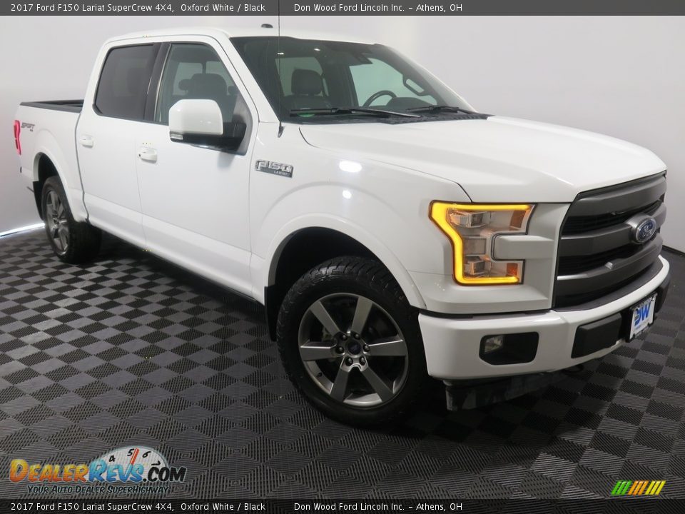 2017 Ford F150 Lariat SuperCrew 4X4 Oxford White / Black Photo #4