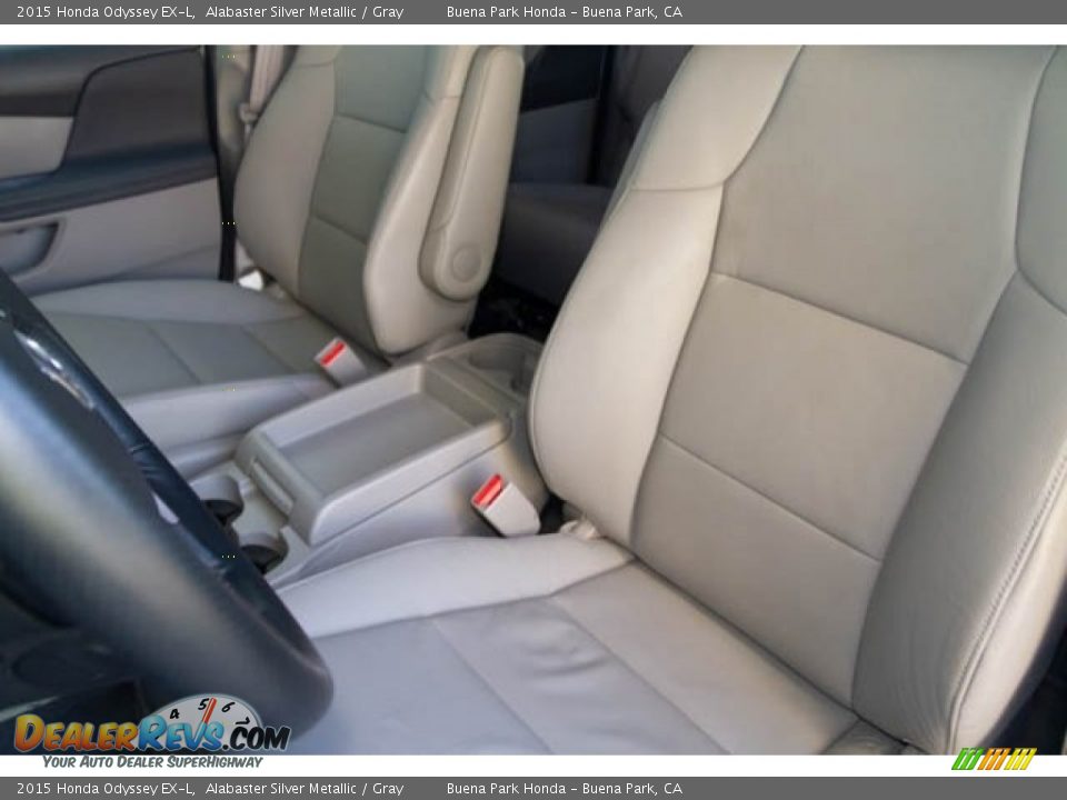 2015 Honda Odyssey EX-L Alabaster Silver Metallic / Gray Photo #16