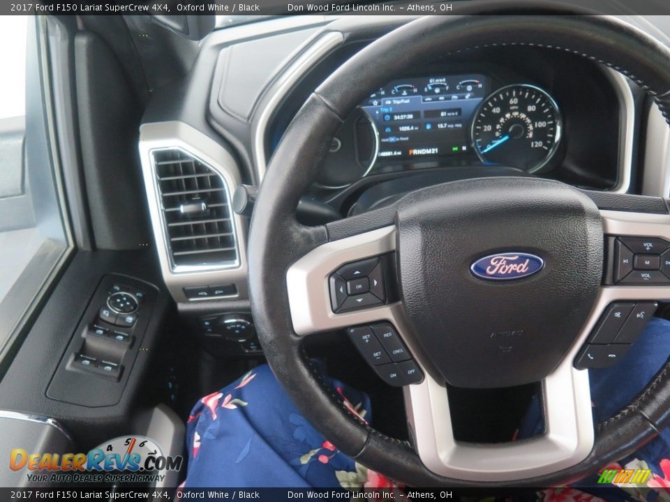 2017 Ford F150 Lariat SuperCrew 4X4 Oxford White / Black Photo #10
