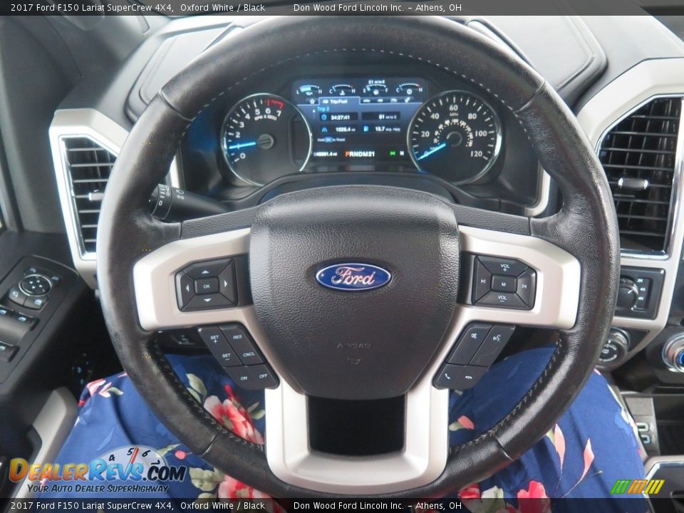 2017 Ford F150 Lariat SuperCrew 4X4 Oxford White / Black Photo #11