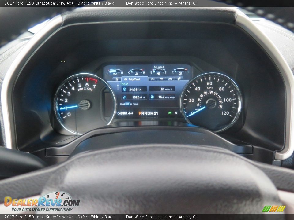 2017 Ford F150 Lariat SuperCrew 4X4 Oxford White / Black Photo #13