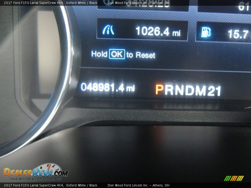 2017 Ford F150 Lariat SuperCrew 4X4 Oxford White / Black Photo #14