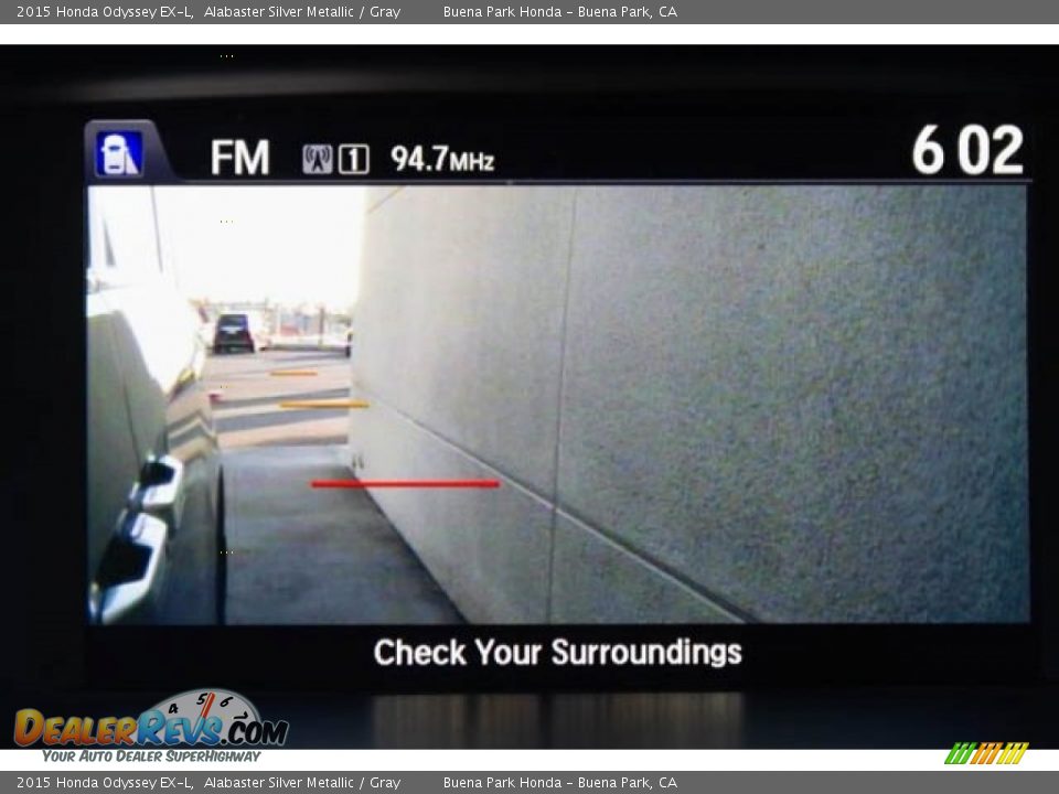 2015 Honda Odyssey EX-L Alabaster Silver Metallic / Gray Photo #29