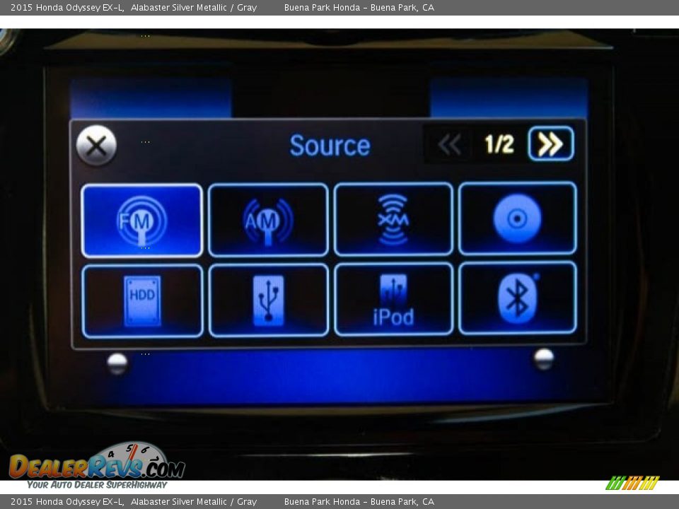 2015 Honda Odyssey EX-L Alabaster Silver Metallic / Gray Photo #30