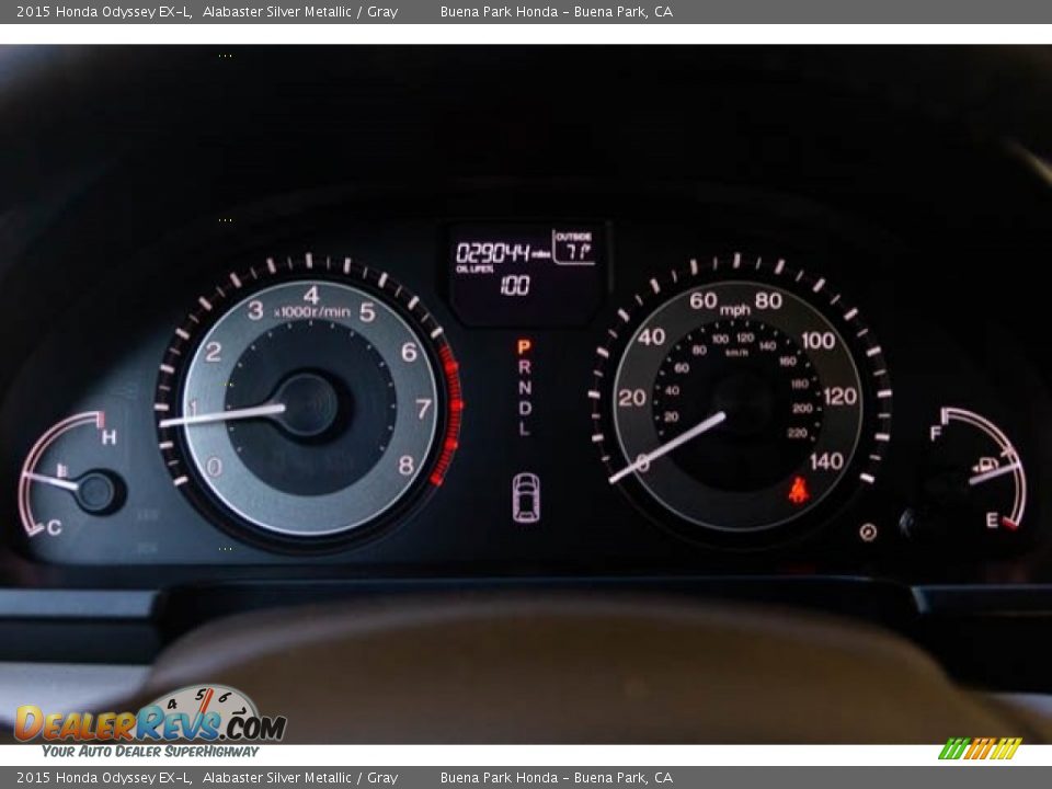 2015 Honda Odyssey EX-L Alabaster Silver Metallic / Gray Photo #31
