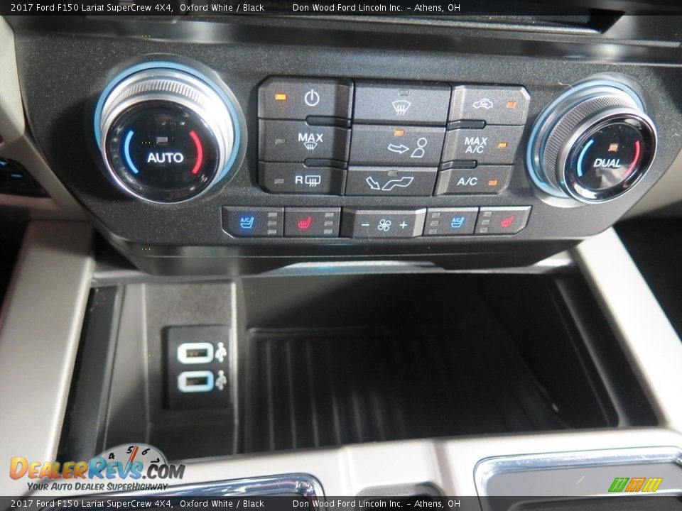 2017 Ford F150 Lariat SuperCrew 4X4 Oxford White / Black Photo #16