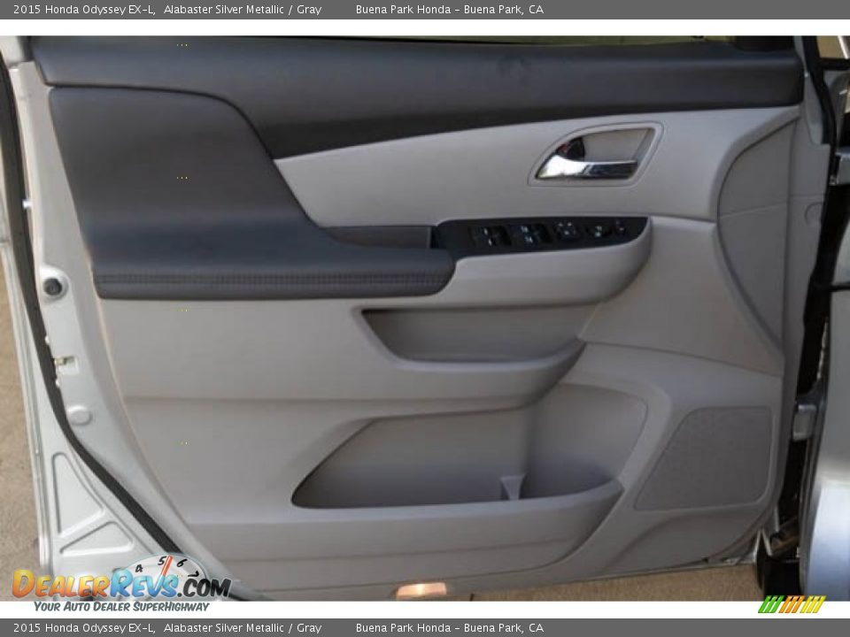 2015 Honda Odyssey EX-L Alabaster Silver Metallic / Gray Photo #32