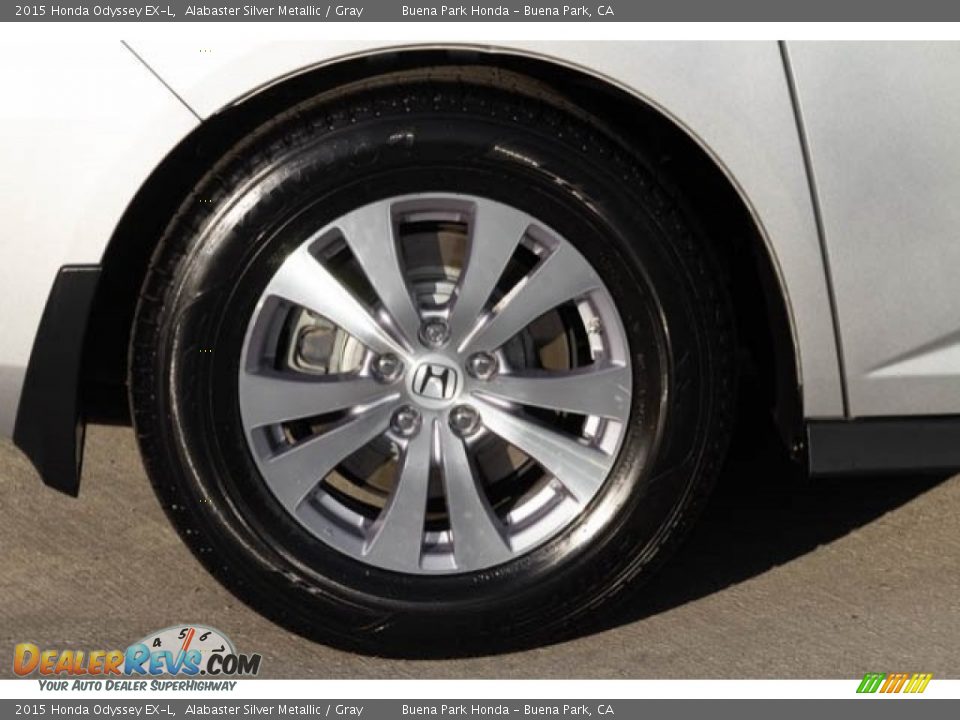 2015 Honda Odyssey EX-L Alabaster Silver Metallic / Gray Photo #35