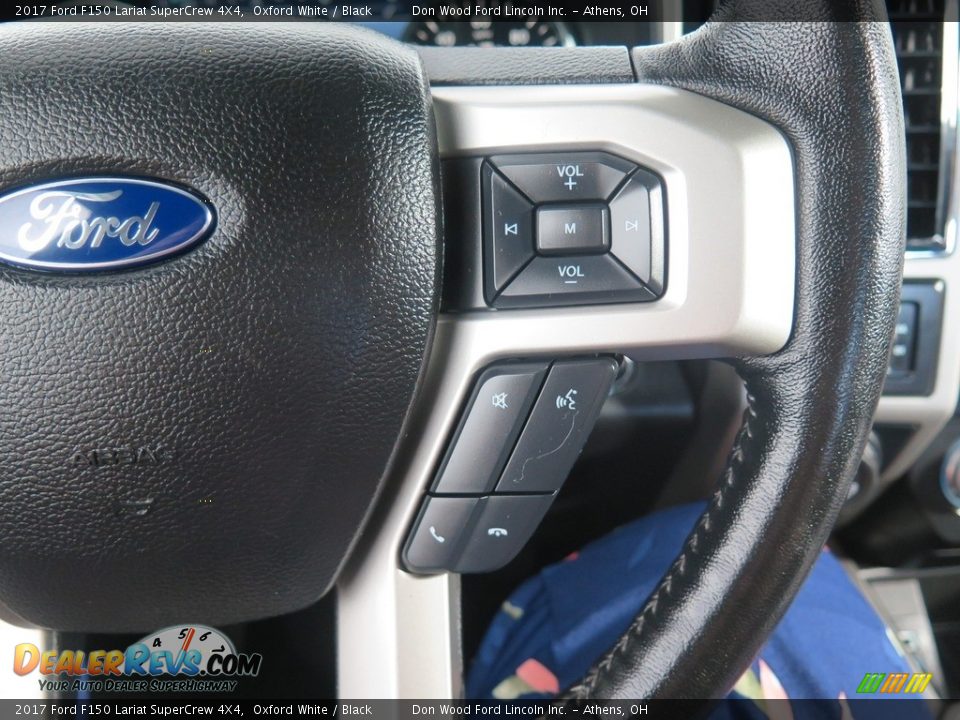 2017 Ford F150 Lariat SuperCrew 4X4 Oxford White / Black Photo #32