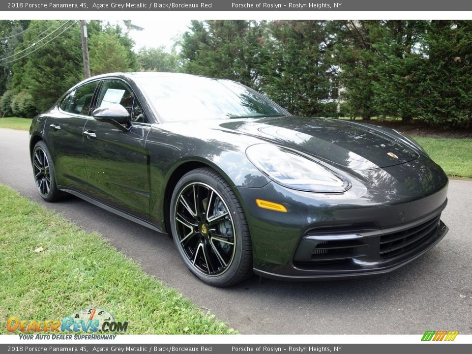 2018 Porsche Panamera 4S Agate Grey Metallic / Black/Bordeaux Red Photo #1
