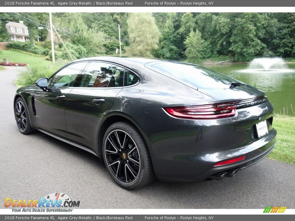 2018 Porsche Panamera 4S Agate Grey Metallic / Black/Bordeaux Red Photo #6