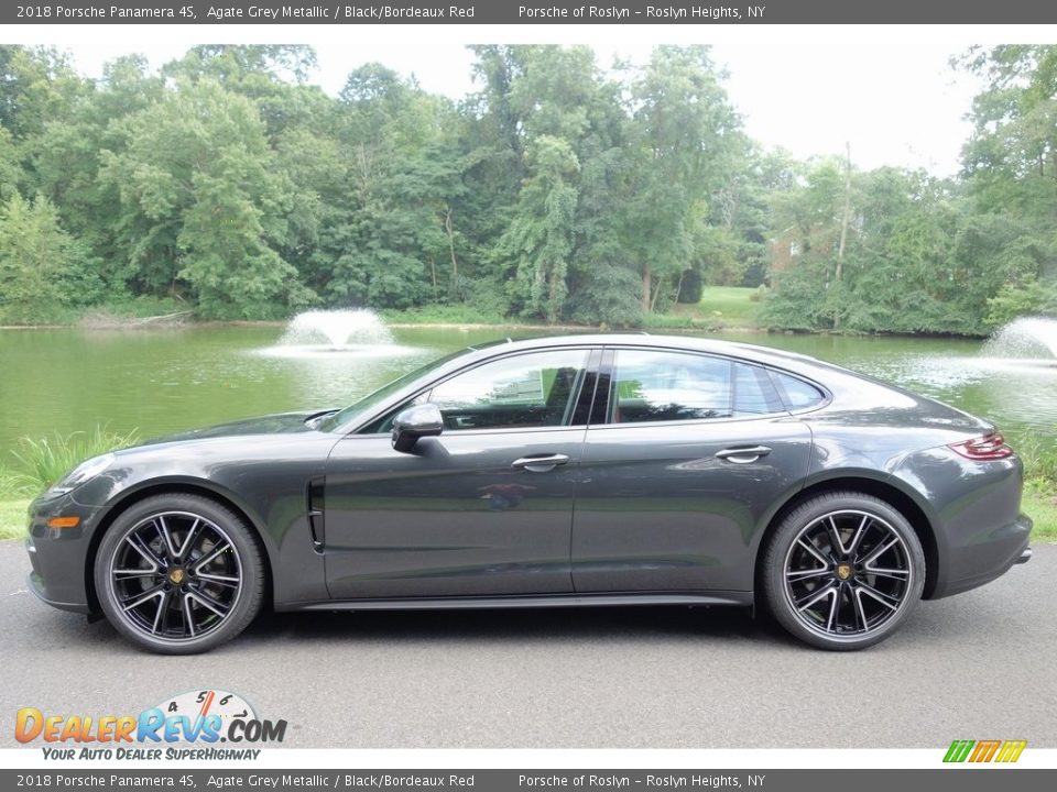 2018 Porsche Panamera 4S Agate Grey Metallic / Black/Bordeaux Red Photo #7