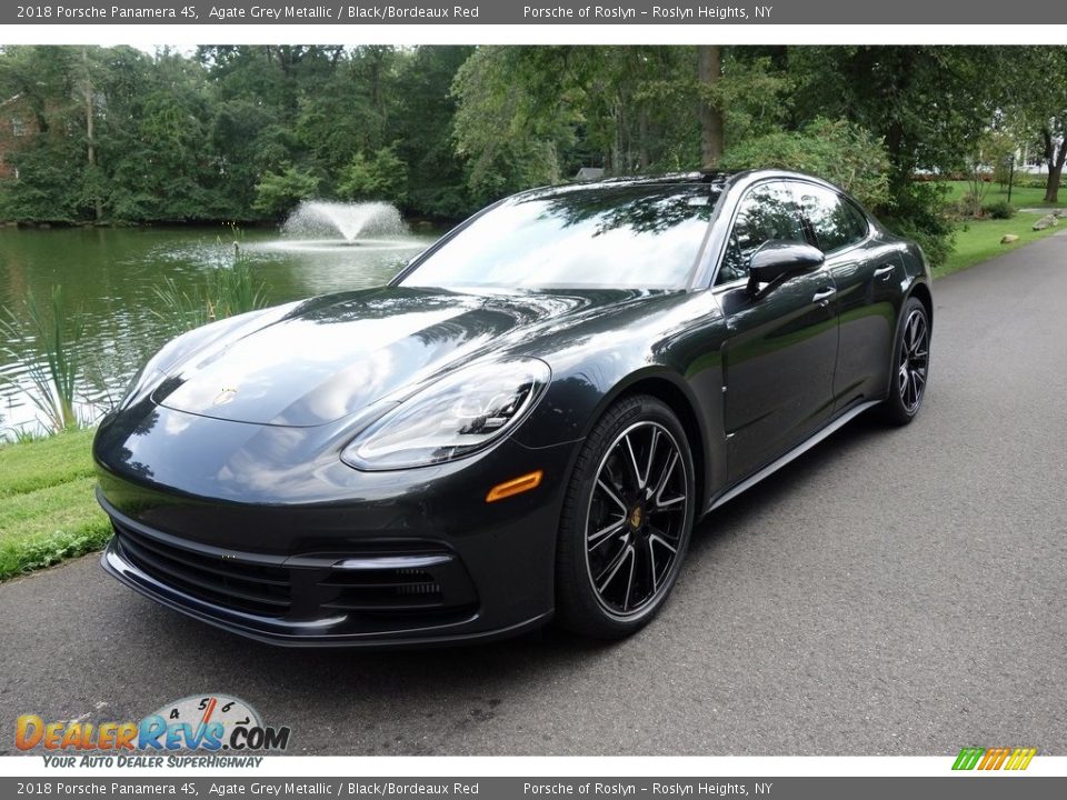 2018 Porsche Panamera 4S Agate Grey Metallic / Black/Bordeaux Red Photo #8