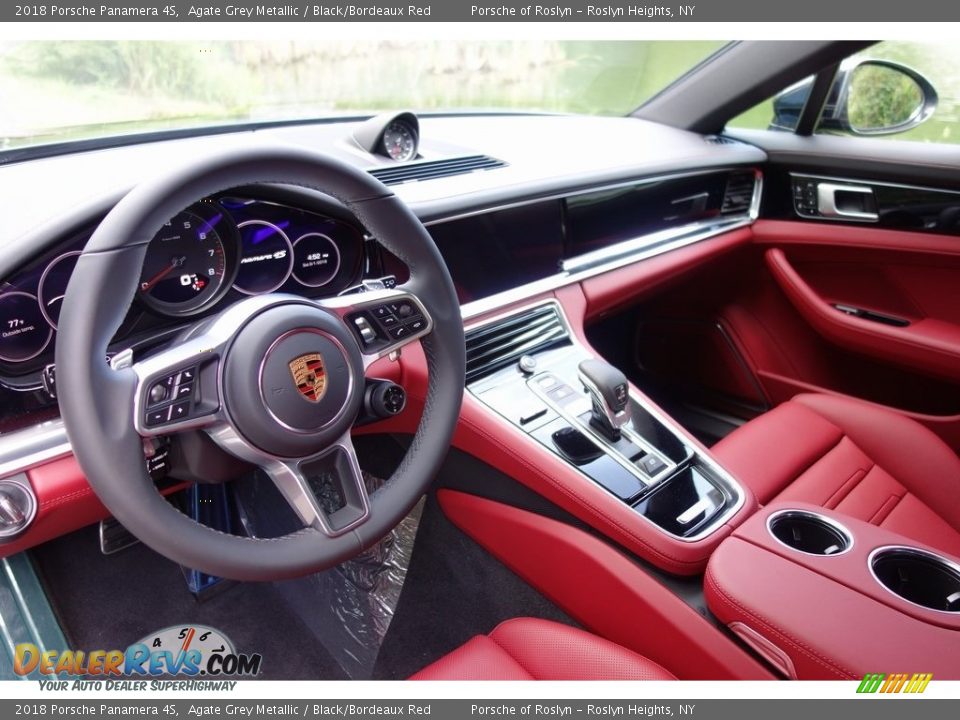 2018 Porsche Panamera 4S Agate Grey Metallic / Black/Bordeaux Red Photo #10