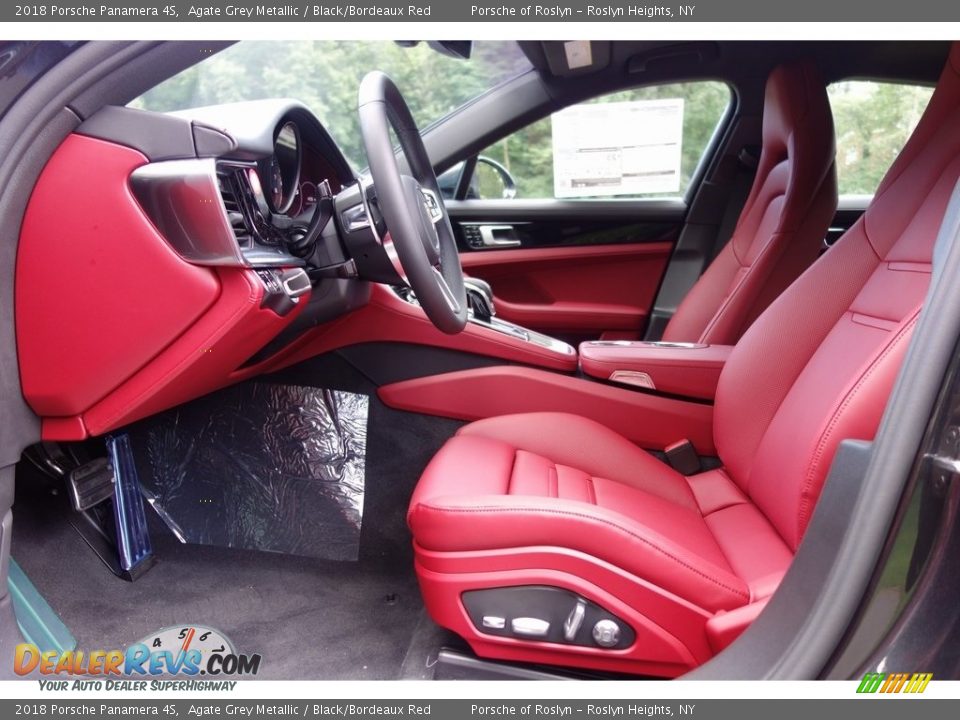2018 Porsche Panamera 4S Agate Grey Metallic / Black/Bordeaux Red Photo #12