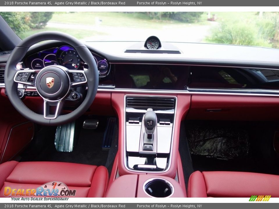 2018 Porsche Panamera 4S Agate Grey Metallic / Black/Bordeaux Red Photo #14