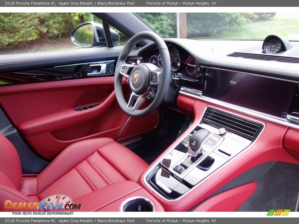 2018 Porsche Panamera 4S Agate Grey Metallic / Black/Bordeaux Red Photo #17