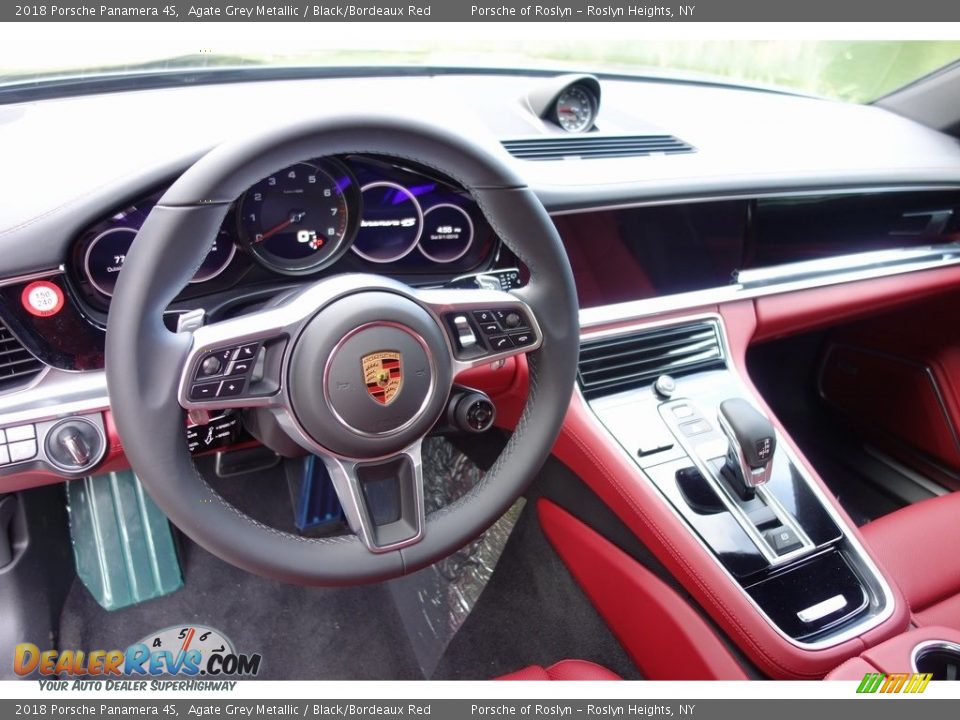 2018 Porsche Panamera 4S Agate Grey Metallic / Black/Bordeaux Red Photo #20
