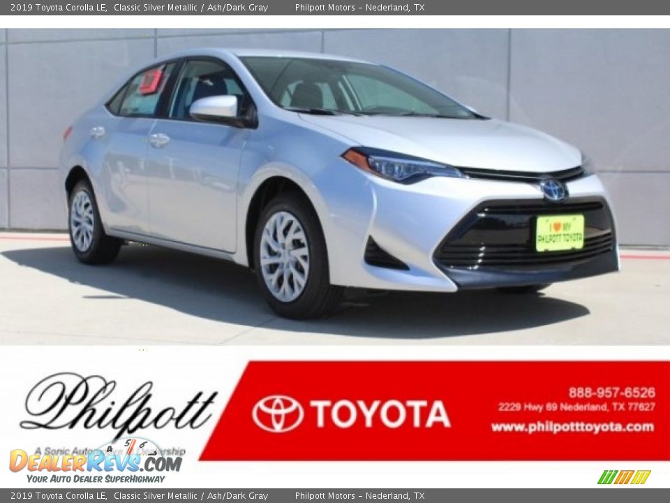 2019 Toyota Corolla LE Classic Silver Metallic / Ash/Dark Gray Photo #1
