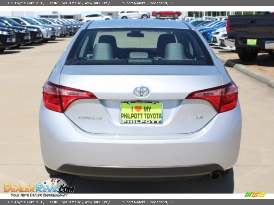2019 Toyota Corolla LE Classic Silver Metallic / Ash/Dark Gray Photo #7
