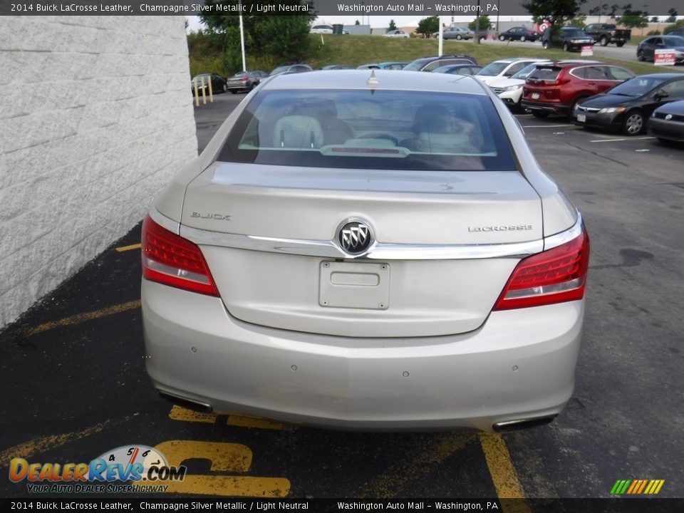 2014 Buick LaCrosse Leather Champagne Silver Metallic / Light Neutral Photo #7