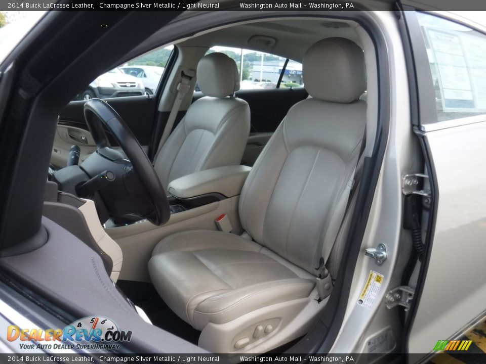 2014 Buick LaCrosse Leather Champagne Silver Metallic / Light Neutral Photo #10