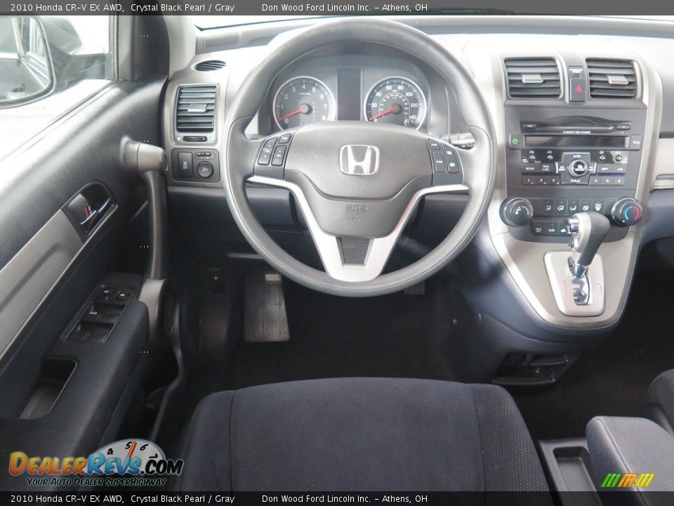 2010 Honda CR-V EX AWD Crystal Black Pearl / Gray Photo #10