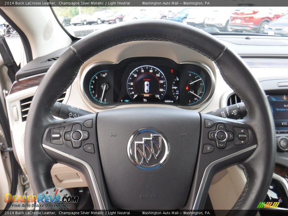 2014 Buick LaCrosse Leather Champagne Silver Metallic / Light Neutral Photo #19