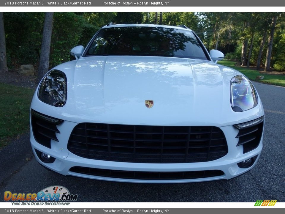 2018 Porsche Macan S White / Black/Garnet Red Photo #2