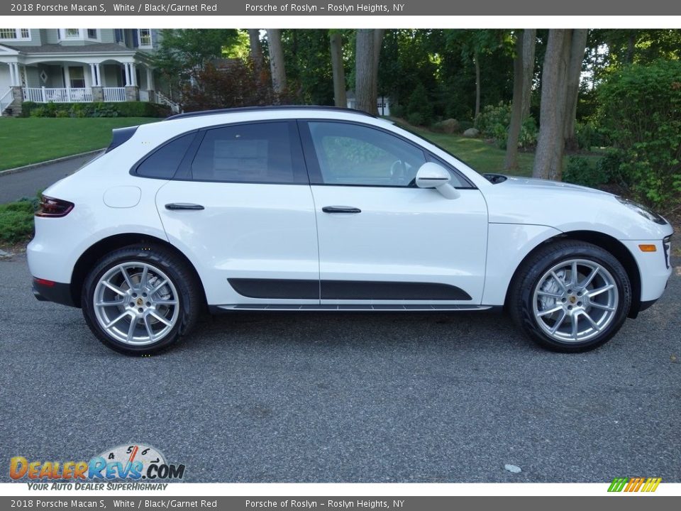 2018 Porsche Macan S White / Black/Garnet Red Photo #3