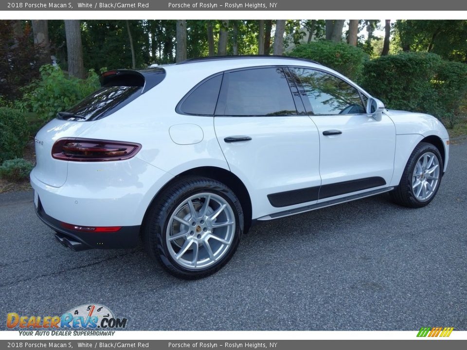 2018 Porsche Macan S White / Black/Garnet Red Photo #4