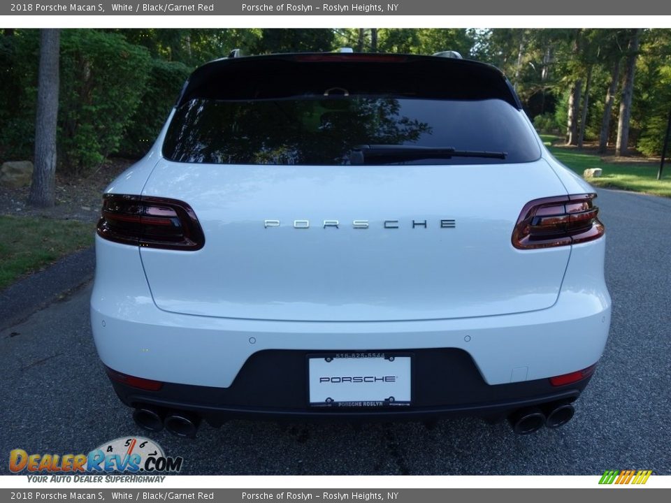 2018 Porsche Macan S White / Black/Garnet Red Photo #5