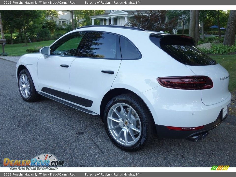 2018 Porsche Macan S White / Black/Garnet Red Photo #6