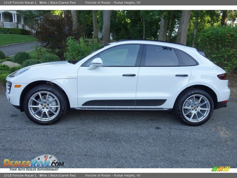 2018 Porsche Macan S White / Black/Garnet Red Photo #7