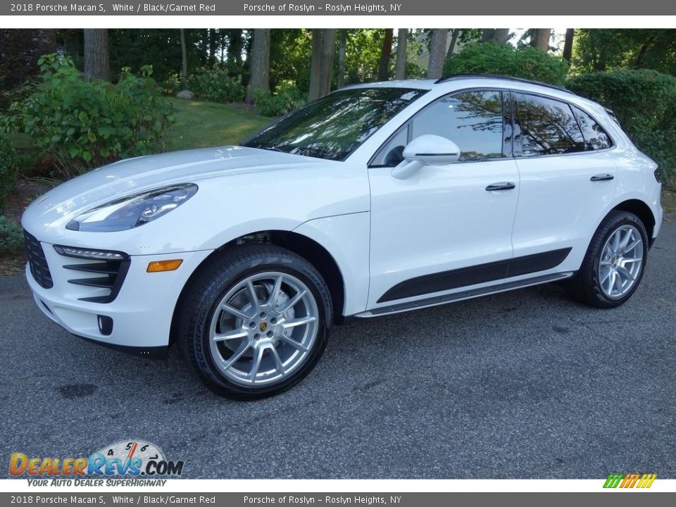 2018 Porsche Macan S White / Black/Garnet Red Photo #8