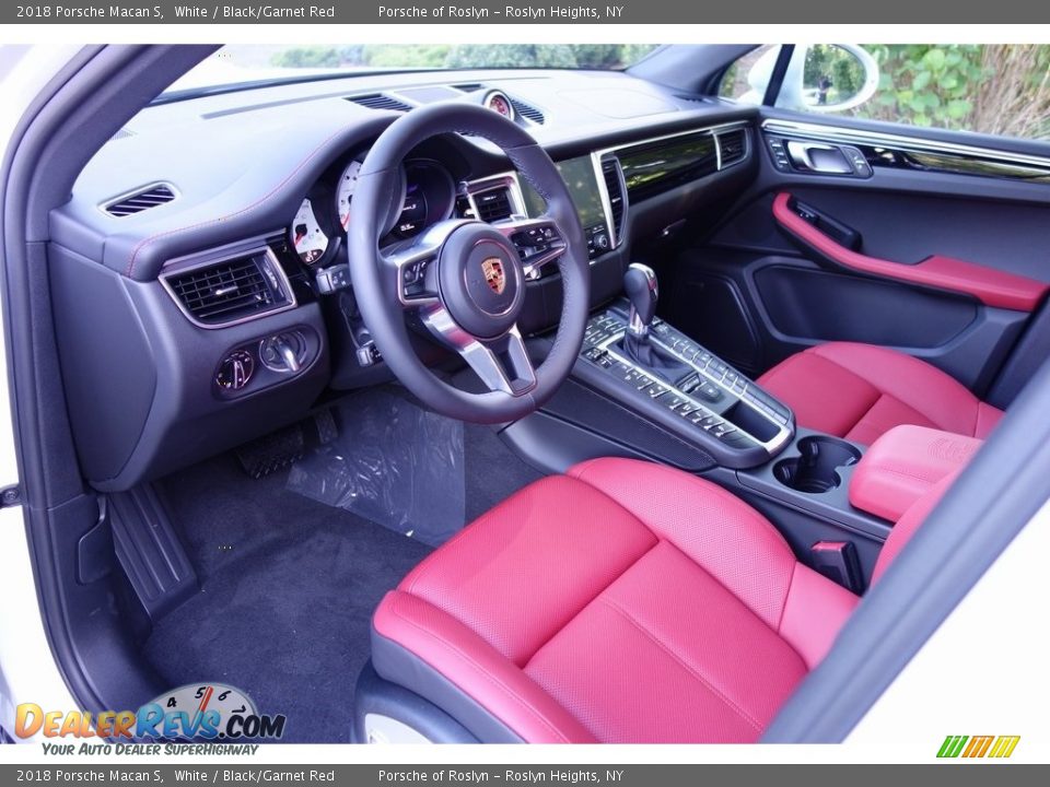 2018 Porsche Macan S White / Black/Garnet Red Photo #14